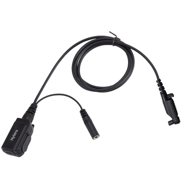 Hytera ACN-02-P PTT & Mic Cable for Receive-Only Earpieces Hytera Jack Receive-only Earpiece accessory for two way radio