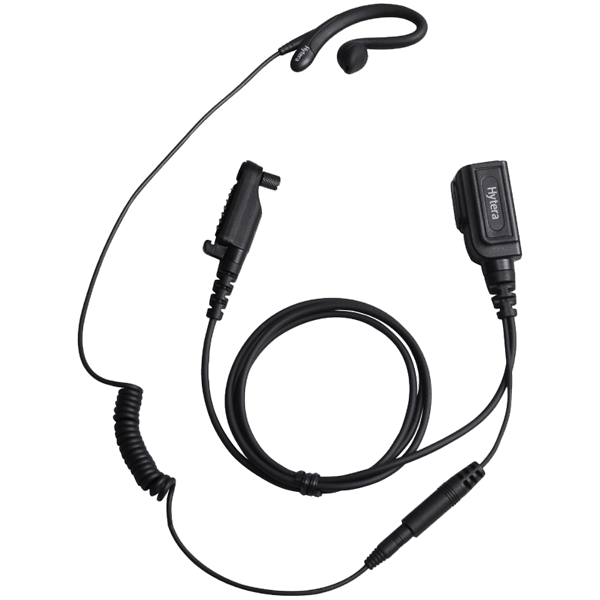 Hytera EHN26-P C-style Earpiece with In-line PTT and Microphone (Black) Hytera C-style Earpiece with In-line PTT and Microphone (Black) accessory for two way radio