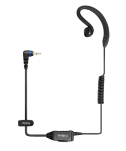 Hytera C-Style Earpiece with In-line PTT and Microphone (Black) accessory for two way radio