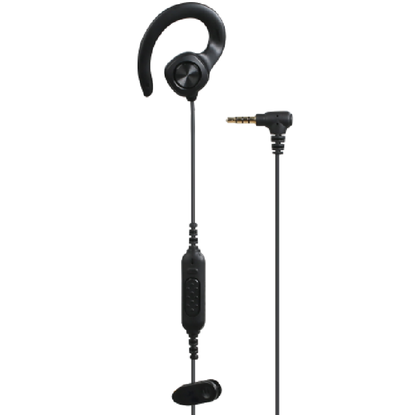 Hytera EHS26R C-Style Earset for Right Ear Hytera C-Style Earset with in-line PTT accessory for two way radio