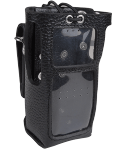 Hytera black Leather Carry Case accessory for two way radio