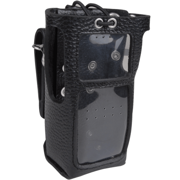 Hytera LCY006 Leather Case with Swivel Belt Clip Hytera black Leather Carry Case accessory for two way radio