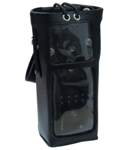 Hytera black Leather Carry Case accessory for two way radio