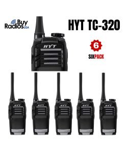 HYT TC-320 2 Watt Business Two-Way Radio 6-PACK black